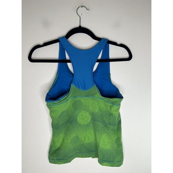 Nike Womens Green Blue Built in Bra Racerback Tank Top Size Medium (8/10) - Picture 8 of 9